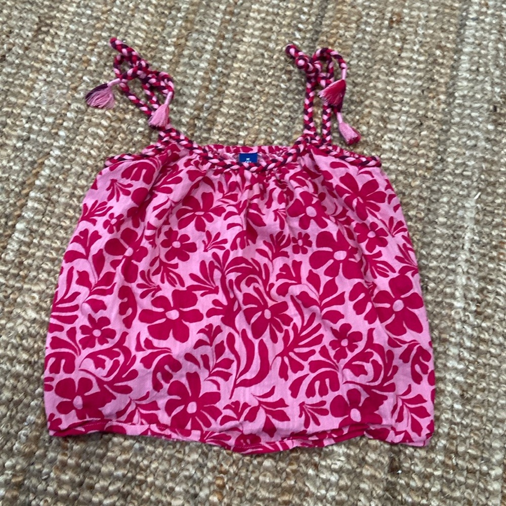 Cute pink floral tank top